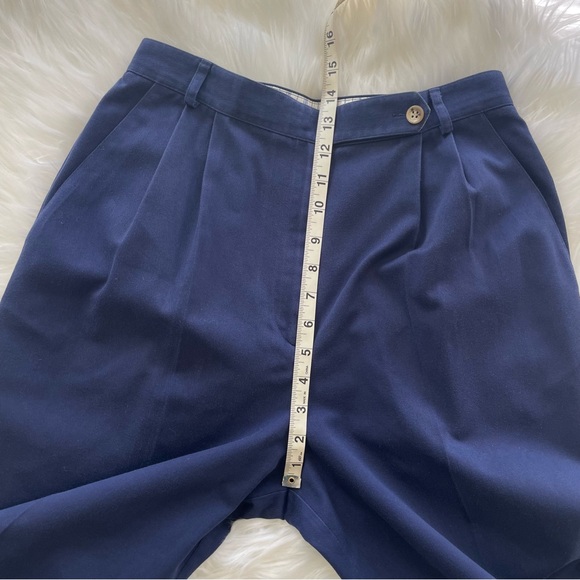 Vtg Talbots David Brooks Casual Slacks / Trousers High Waisted Pleated Blue 10 - Picture 13 of 16